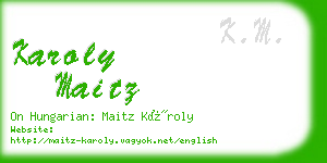 karoly maitz business card